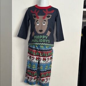 Target Kids Reindeer Pajama Set - Red and Blue